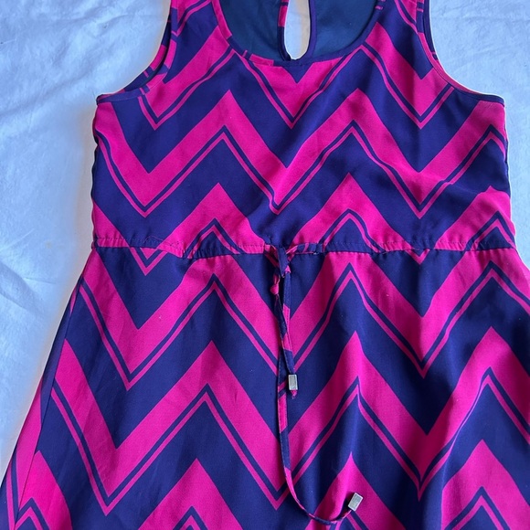 Indulge chevron print maxi dress Sz L - Picture 2 of 7